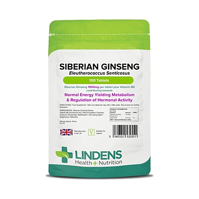 LINDENS Health + Nutrition Sibírsky ženšen 1000 mg, 100 tabliet