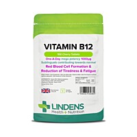 LINDENS Health + Nutrition Vitamín B12 sublingválny (Metylkobalamín) 1000 µg, 100 tabliet