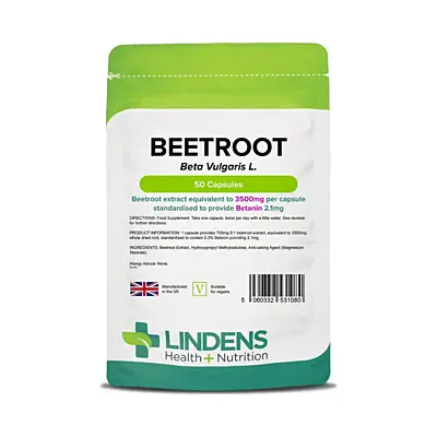 LINDENS Health + Nutrition Červená řepa 3500 mg, 50 kapslí