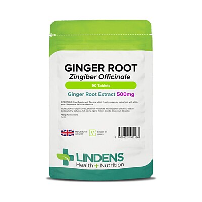 LINDENS Health + Nutrition Zázvor 500 mg, 90 tablet