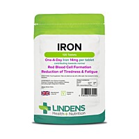 LINDENS Health + Nutrition Železo 14 mg, 120 tabliet