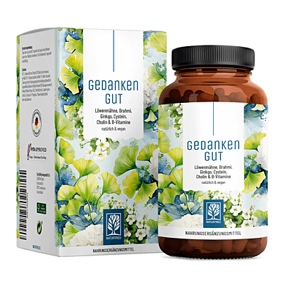 Naturtreu Dobré myšlienky – Levia hriva, Brahmi a Gingko, 120 kapsúl