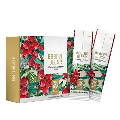 Naturtreu Beerenblase – Áfonya poros rudacskák D-mannózzal és tökmag kivonattal, 14 db