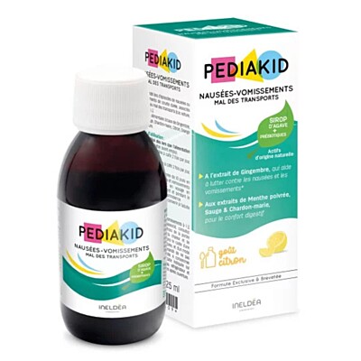 Pediakid Ľahké cestovanie – prírodný sirup pre deti na žalúdok (citrónová príchuť), 125 ml