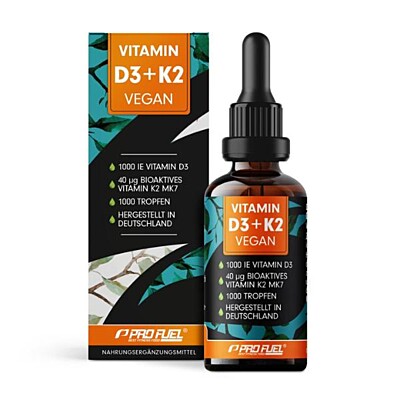 Profuel Vitamin D3 + K2 vegan kvapky, 50 ml