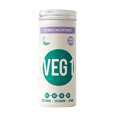 The Vegan Society Multivitamín VEG1 - černý rybíz, žvýkací tablety 180 ks