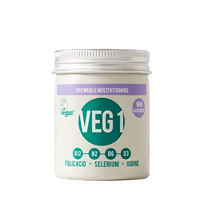 The Vegan Society Multivitamín VEG1 - černý rybíz, žvýkací tablety 90 ks
