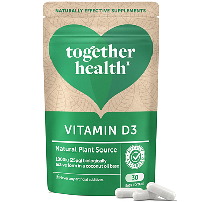 Together Health – Bioaktívny Vitamín D3 z lišajníka (Cholecalciferol), 30 kapsúl