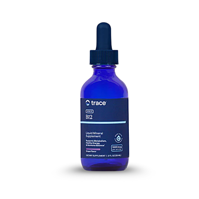 Trace Minerals Iónový Vitamín B12 (Methylcobalamin) 1000 mcg + Stopové minerály ConcenTrace®, 59 ml