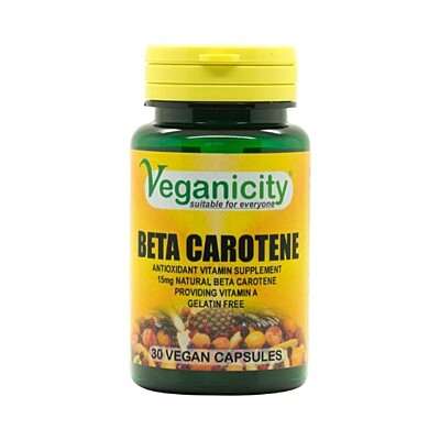 Veganicity přírodní betakaroten 15 mg, 30 vegan kapslí