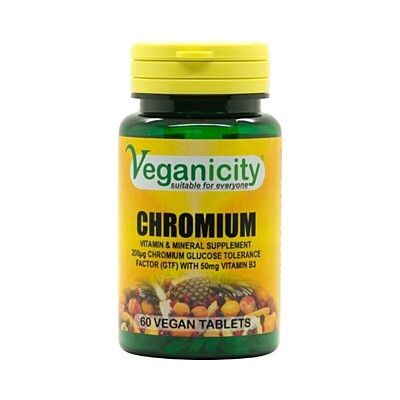 Veganicity Chróm pikolinát 200µg, 60 vegan tabliet