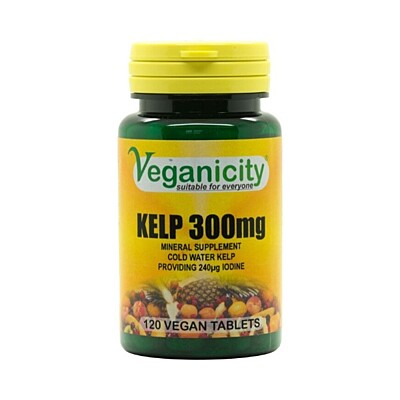 Veganicity Kelp 300mg - zdroj jódu, 120 tabliet
