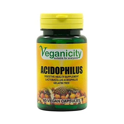 Veganicity Acidophilus - vegan probiotiká pre zdravé trávenie a imunitu, 60 kapsúl