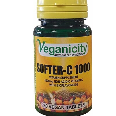 Veganicity Softer Vitamín C nekyslý 1000 mg, 30 tabliet