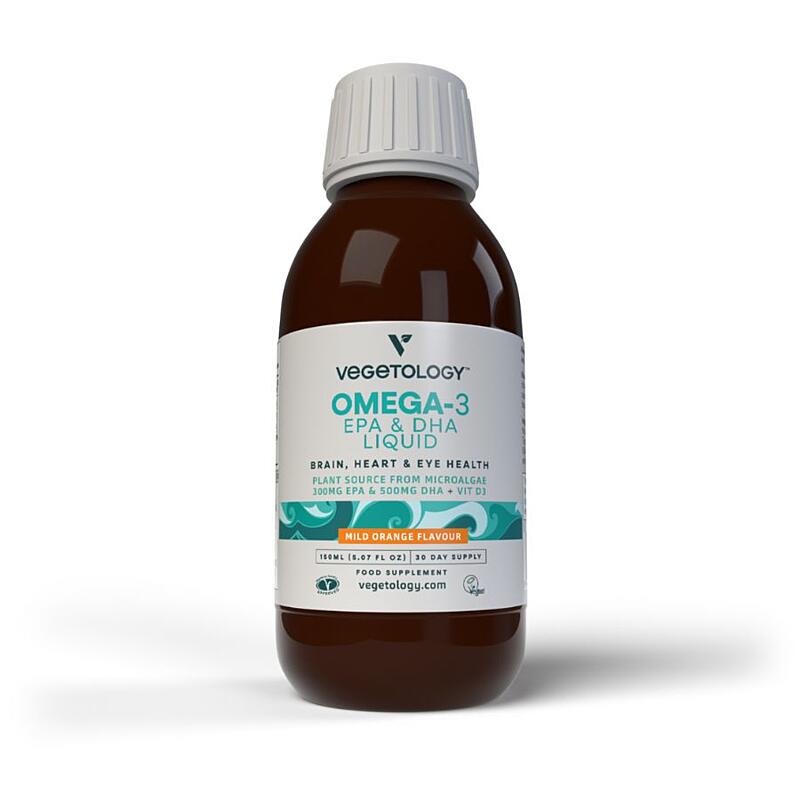 Vegetology Omega-3 Liquid EPA a DHA, s vitamínom D, 150 ml