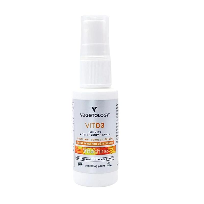 Vegetology Vit D3 Vitashine v spreji, 1000IU, 20 ml