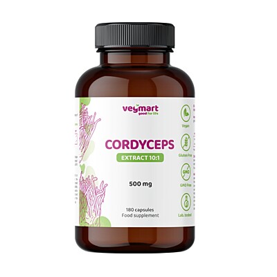 Vegmart Cordyceps 300 mg, 90 kapslí