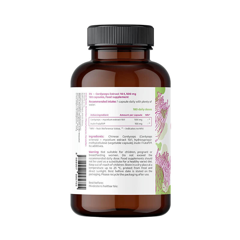 Vegmart Housenica čínská (Cordyceps) 10:1 500 mg, 180 kapslí 2