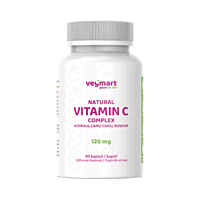 Vegmart Prírodný vitamín C 120 mg – Acerola, Camu camu, Šípky, 60 kapsúl