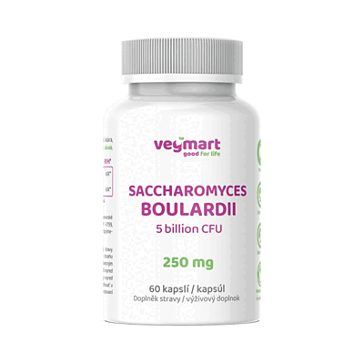 Vegmart Saccharomyces Boulardii 250 mg, 60 kapsúl
